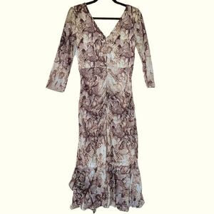 Vintage Y2K Guess Dress Womens Size‎ 8 Snake Print Maxi Fairy Goblincore Indie